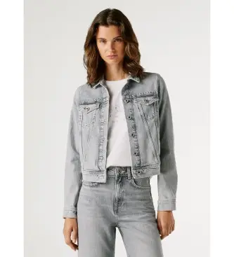 per donna PL40243048VA Giacca slim fit, blu-grigio (L), Casual, Cotone