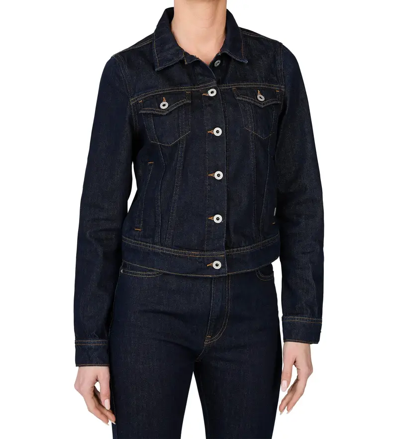 per donna PL402430AB2 Giacca slim blu scuro (XS), Casual, Cotone, Denim, Sostenibile, Navy