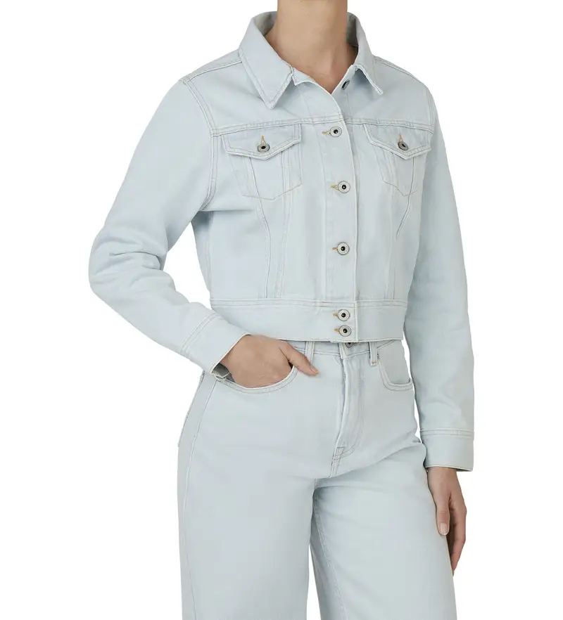 per donna PL402431PG2 Giacca corta blu (XXS), Casual, Cotone, Denim, Sostenibile