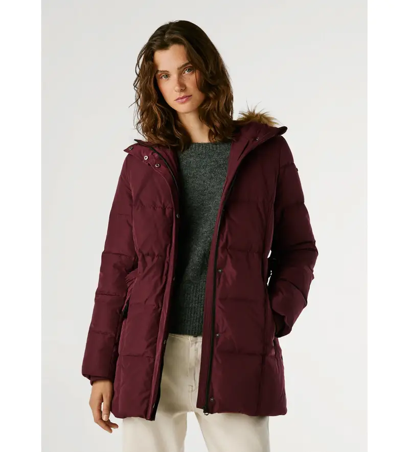 per donna PL4024336 Cappotto marrone Sarah (XL), Casual, Granata, Poliestere