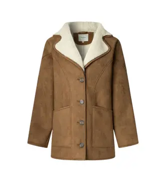 per donna PL4024362 Cappotto Teresa marrone (M), Casual, Poliestere