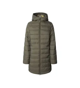 per donna PL4024372 Cappotto verde lungo Sally (XS), Casual, Poliamide