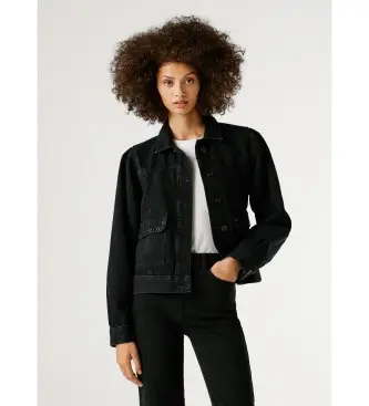 per donna PL4024409 Giacca nera soleggiata (XS), Nero, Casual, Cotone