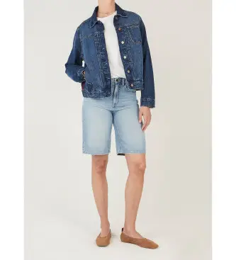 per donna PL40244635A1 Giacca di jeans blu normale (XS), Casual, Cotone, Denim