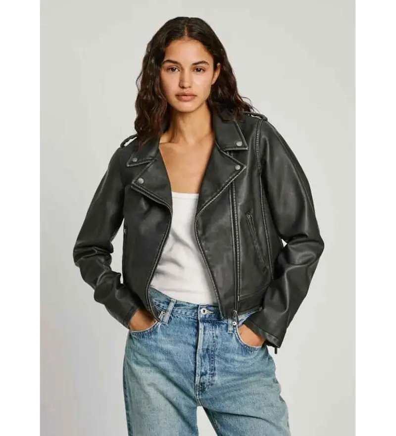 per donna PL402449 Giacca Ciry nera (XS), Nero, Casual, Poliuretano Pelle