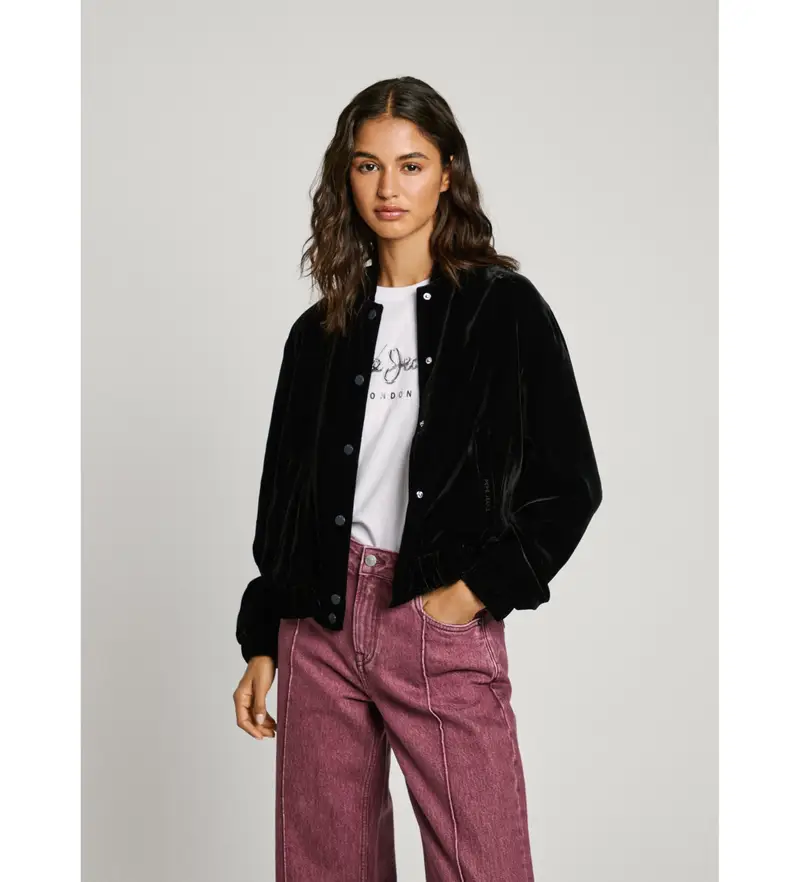 per donna PL402501 Giubbotto bomber nero Fallon (XS), Casual, Poliestere