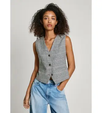 per donna PL402520 Gilet grigio Florina (S), Casual, Lana