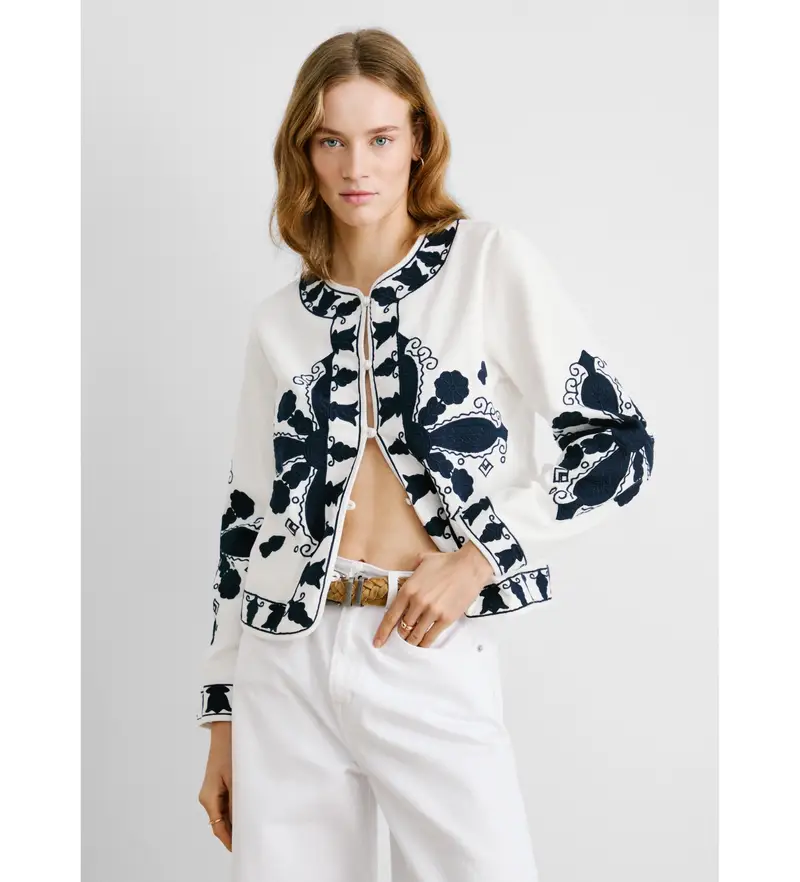 per donna PL402530 Giacca bianca Heaven (XS), Bianco, Casual, Cotone