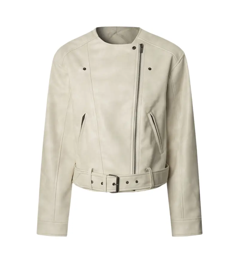 per donna PL402548 Giubbotto da motociclista bianco Juliette (S), Casual, Poliestere