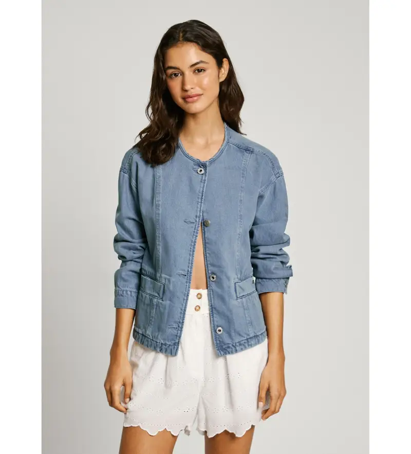 per donna PL402570 Giacca blu Daena Dazzle (S), Casual, Cotone, Denim, Sostenibile