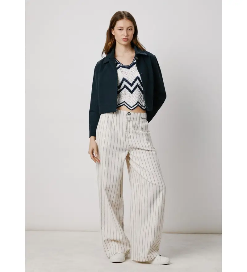 per donna PL402586 Jo giacca blu (S), Casual, Cotone, Beachwear, Polister riciclato, Sostenibile