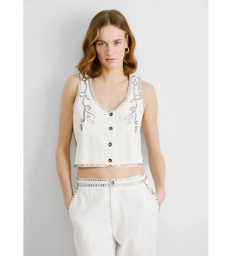 Pepe Jeans Gilet Donna Bianco 4037201