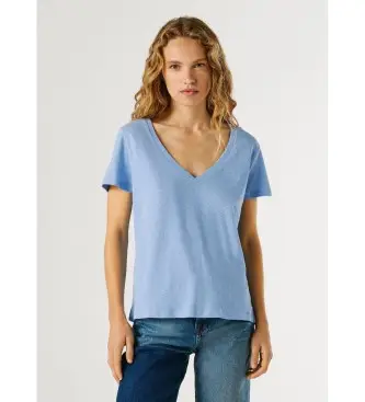 per donna PL506048 Maglietta blu Megan (M), Casual, Cotone, Manica corta