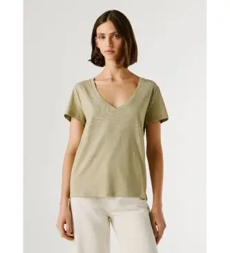 per donna PL506048 Maglietta verde Megan (L), Casual, Cotone, Manica corta