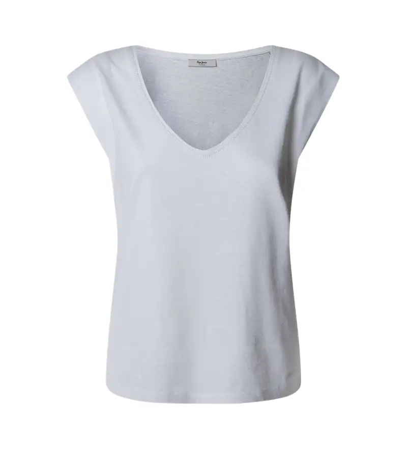 per donna PL506052 Maglietta a maniche corte bianca Lotti (L), Bianco, Casual, Cotone, Manica corta, Sostenibile