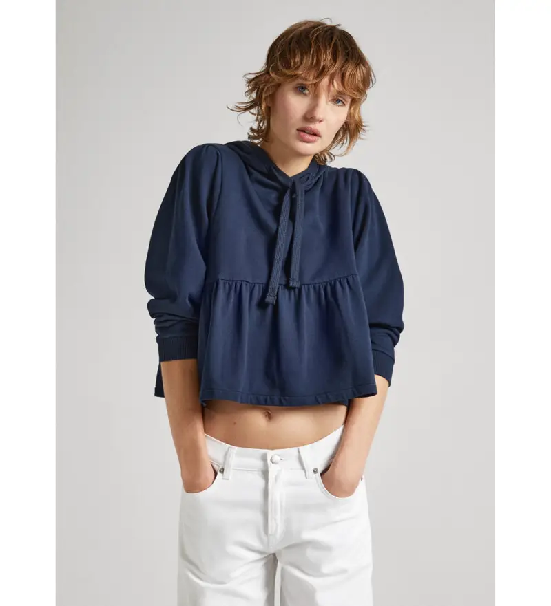 per donna PL581429 Felpa Jordan blu scuro (XS/S), Casual, Cotone, Manica lunga, Sostenibile, Navy