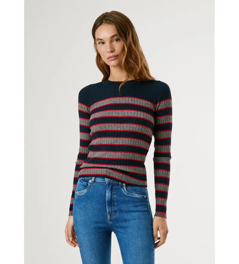 per donna PL7000006 Maglione Clarisse blu navy (M), Casual, Viscosa