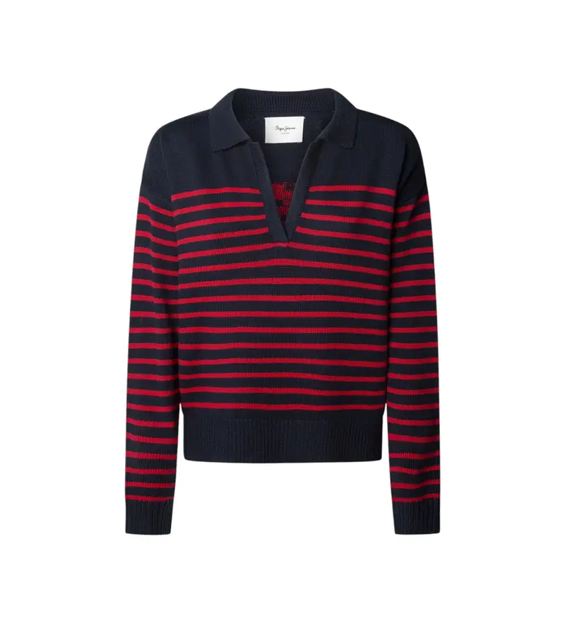 per donna PL7000012 Maglione blu navy Carlina (L), Casual, Cotone, Manica lunga