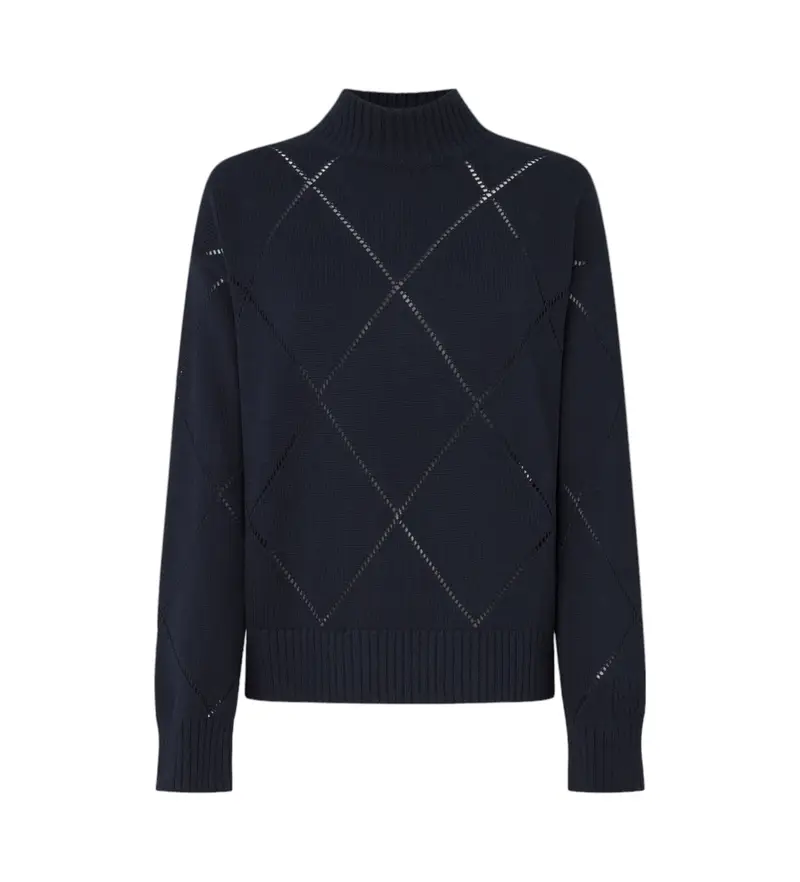 per donna PL702215 Maglione blu scuro di Idris Perkins (XS), Casual, Cotone, Sostenibile, Navy