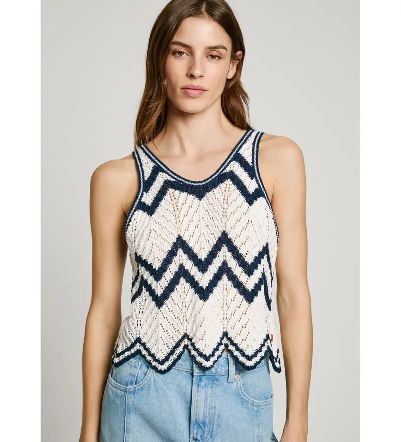 per donna PL702284 Ollie Bianco in alto (S), Casual, Cotone, Senza maniche / cinghie, Sostenibile