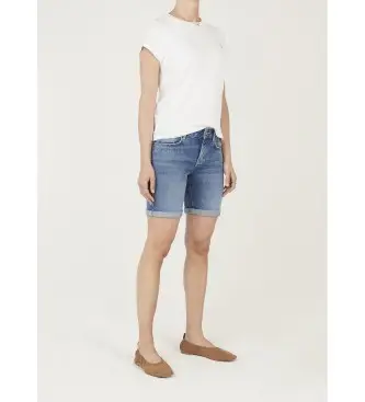 per donna PL80000384UB Pantaloncini aderenti blu papavero (24), Casual, Cotone, Denim