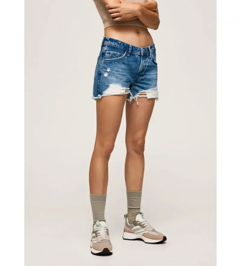 per donna PL801004VT2 Pantaloncini e pantaloni Thrasher blu (24), Casual, Cotone, Denim, Sostenibile