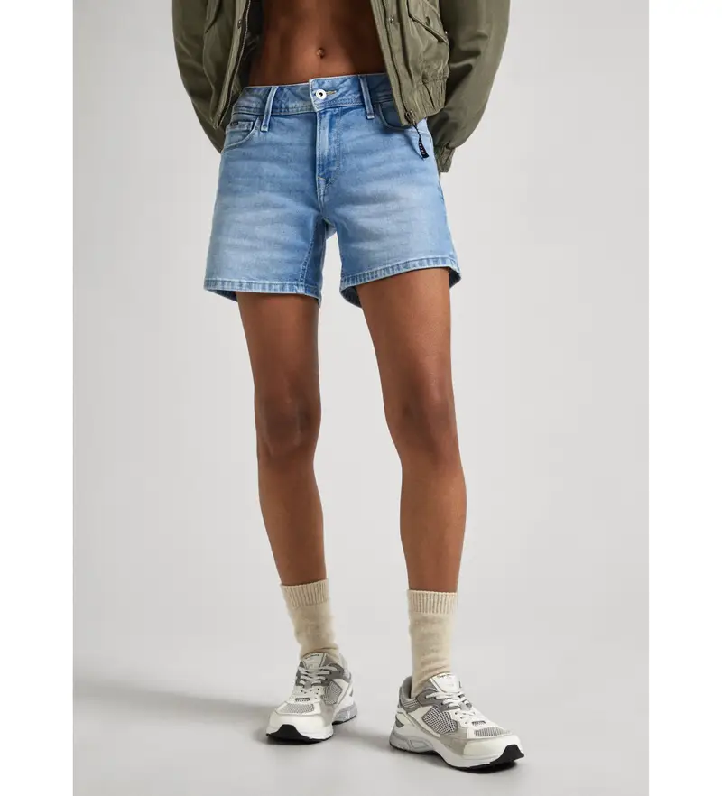 per donna PL801109MP2 Pantaloncini rilassati blu (25), Casual, Cotone, Denim