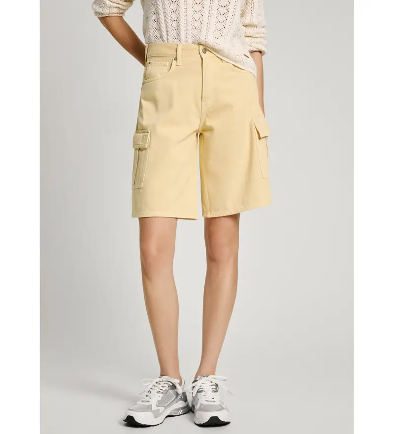 per donna PL801140 Short Relaxed Hw Worker Clr giallo (25), Casual, Cotone biologico, Sostenibile
