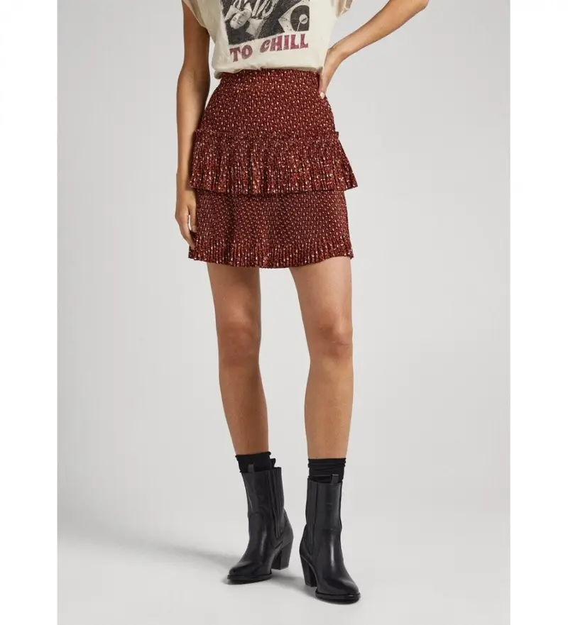 per donna PL901083 Gonna Kendal granata (M), Casual, Poliestere