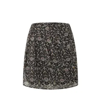 per donna PL901158 Gonna Penelope nera (XS), Nero, Casual, Poliestere Floreale