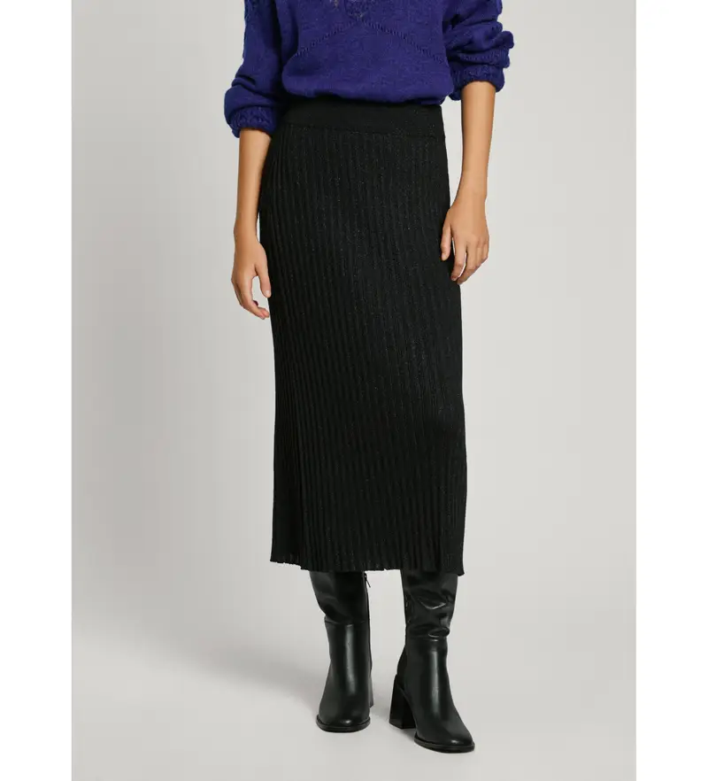 per donna PL901174 Gonna nera Nicole (XS), Nero, Casual, Viscosa