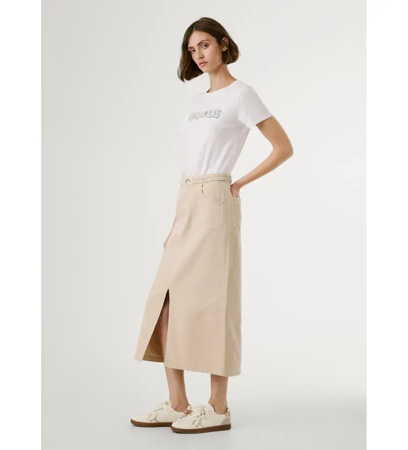 per donna PL9011884 Gonna beige Saura (S), Casual, Cotone