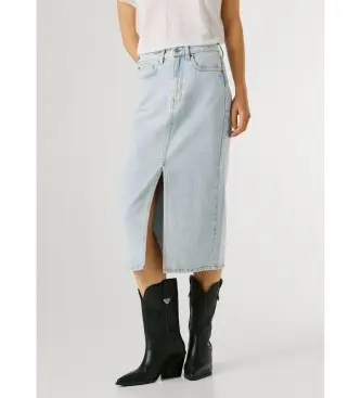 per donna PL90119312S1 Gonna midi blu Nikita (L), Casual, Cotone, Denim