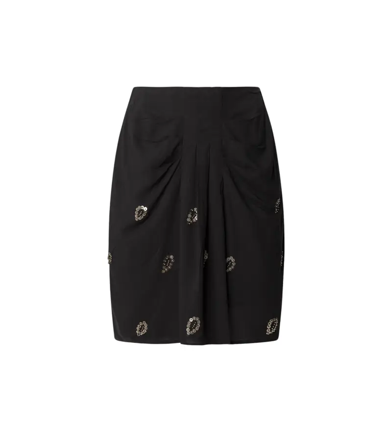 per donna PL901214 Gonna corta Emeric nera (XS), Nero, Casual, Viscosa