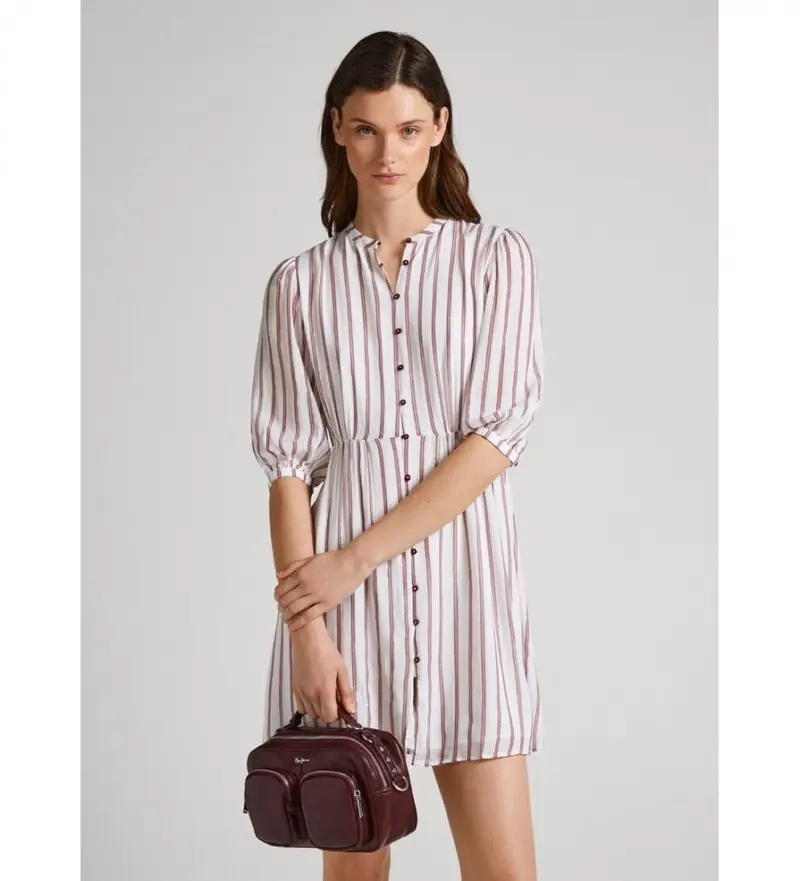 per donna PL953356 Abito bianco di Gabriela (S), Casual, Viscosa, Manica 3/4