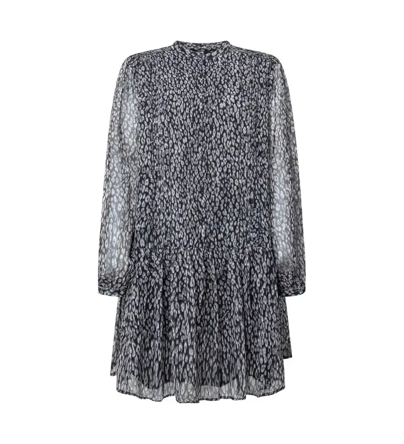 per donna PL953438 Abito Aminta nero (S), Casual, Poliestere, Manica lunga