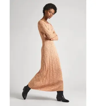 per donna PL953465 Abito Gianna beige (XS), Casual, Cotone, Manica lunga, Sostenibile