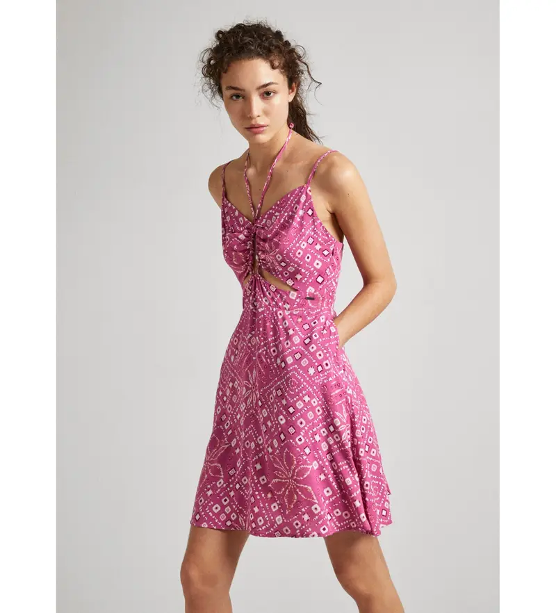 per donna PL953499 Abito Denise rosa (XS), Casual, Viscosa, Senza maniche / cinghie