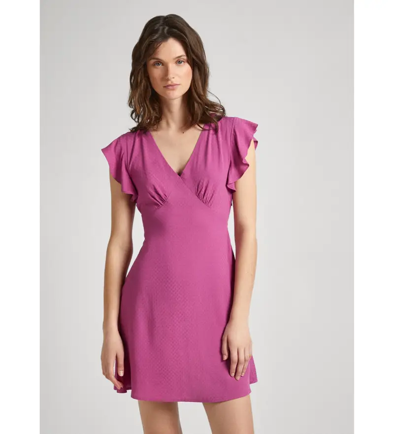 per donna PL953522 Abito rosa Camila (XS), Casual, Viscosa, Manica corta, Sostenibile