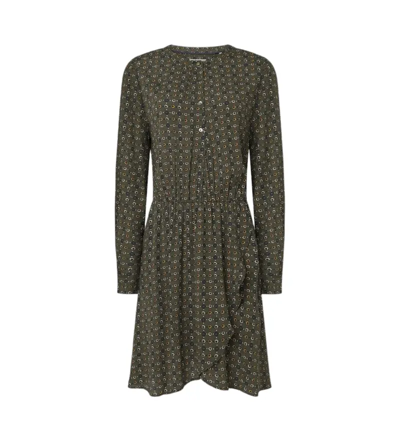 per donna PL953622 Abito Pernicia verde (S), Casual, Viscosa, Manica lunga