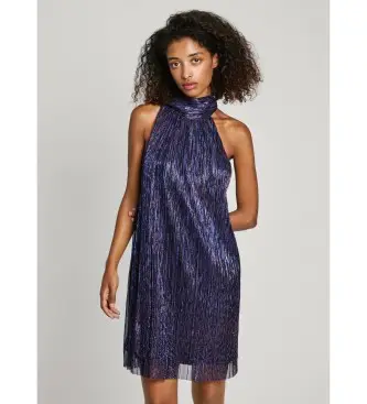 per donna PL953634 Abito nero Amadea (S), Casual, Lilla, Poliestere, Senza maniche / cinghie