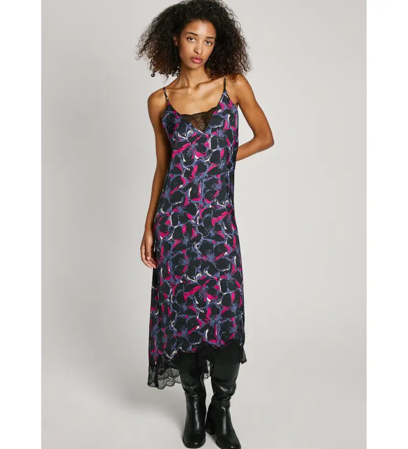 per donna PL953659 Abito sottoveste nero Alicia (M), Casual, Poliestere, Senza maniche / cinghie