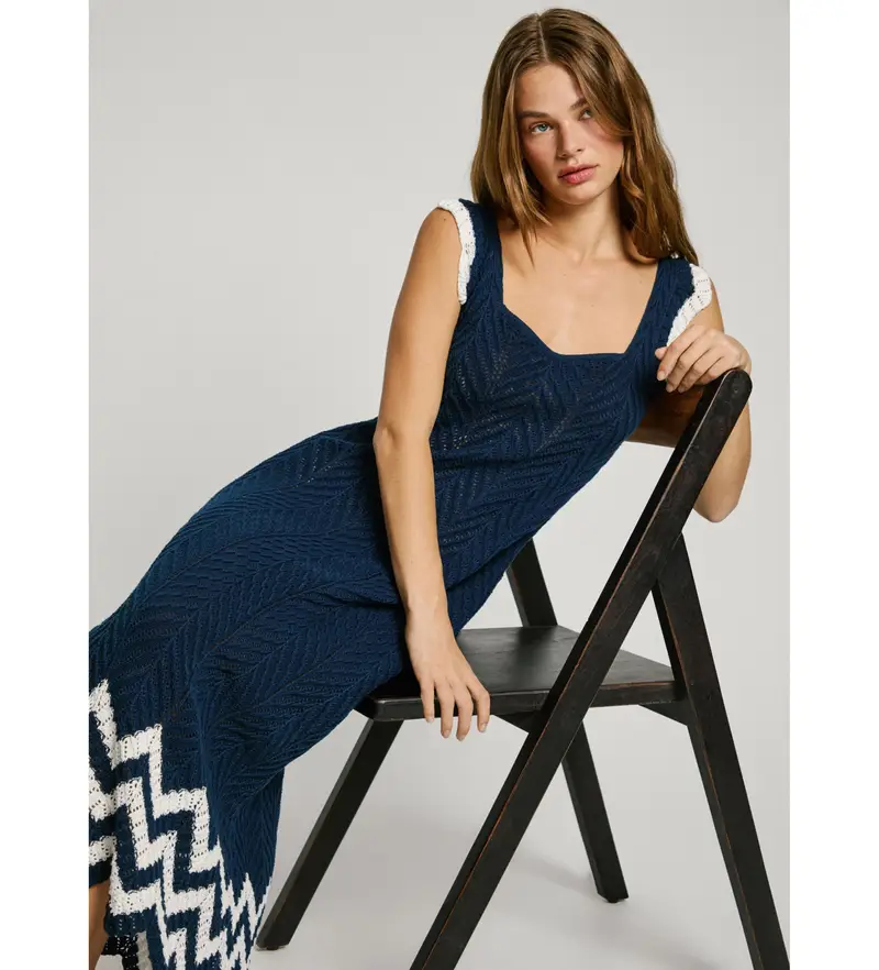 per donna PL953717 Abito Ollie blu navy (M), Casual, Senza maniche / cinghie, Sostenibile