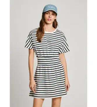 per donna PL953744 Abito corto blu navy Vania (M), Casual, Cotone, Manica corta, Sostenibile