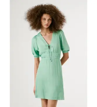 per donna PL953753 Abito verde Olivia (S), Casual, Poliestere, Manica corta