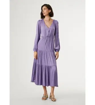 per donna PL953760 Abito Ohanna lilla (L), Casual, Poliestere, Manica lunga