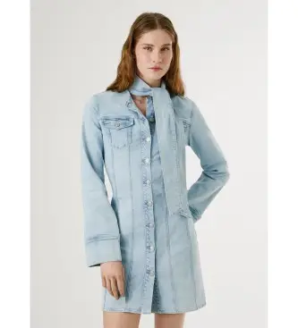 per donna PL9537688 Abito blu Ella (XL), Casual, Cotone, Manica lunga