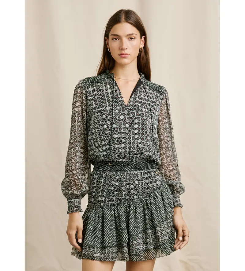 per donna. PL9537701 Abito Black Palm (L), Nero, Casual, Poliestere, Manica lunga