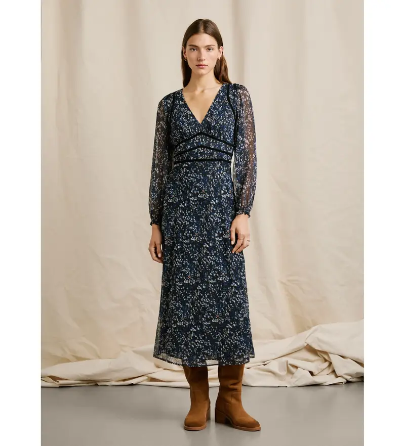 per donna. PL9537732 Abito nero Mayra (XS), Casual, Poliestere, Manica lunga