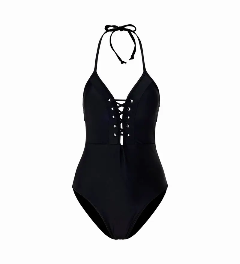 per donna PLB10446 Costume da bagno Manuelle nero (L), Beachwear, Poliamide